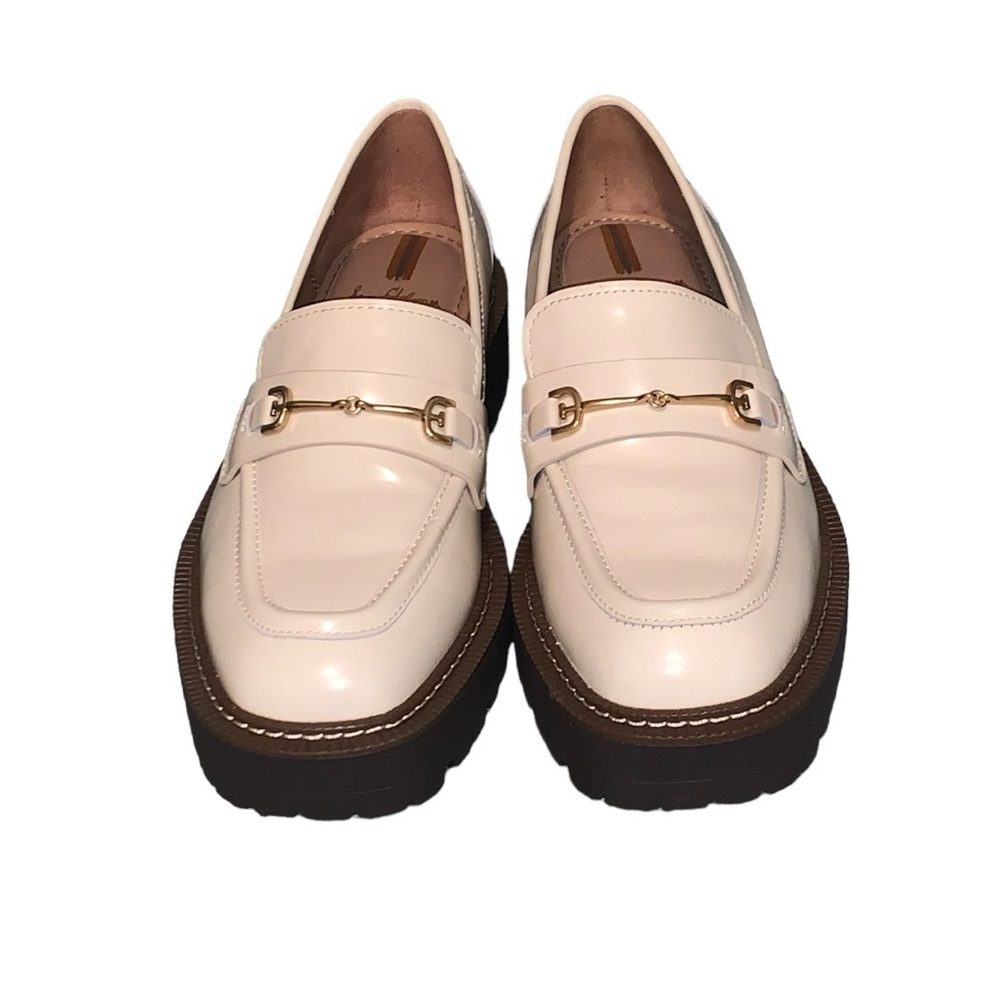 New in Box Sam Edelman Laurs platform loafers in ivory, size 7